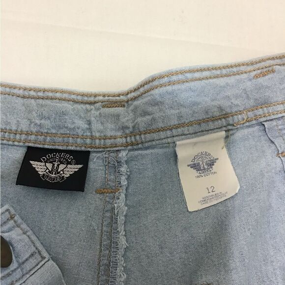 Dockers Vintage High Waisted Denim Shorts Size 12 - Picture 8 of 10